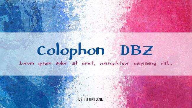 Colophon DBZ example